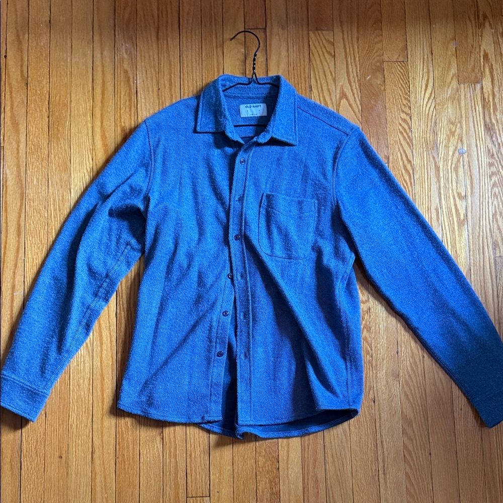Old Navy Heather Blue Button-Up Shirt